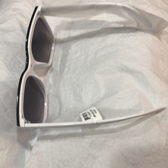 Laundry Shelli‎ Segal LS310 white black trim brow bar square look sunglasses new main image 4